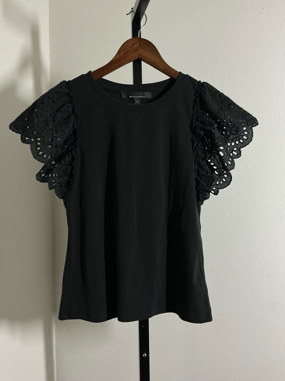 White House Black Market | Eyelet Flutter Sleeve Top
